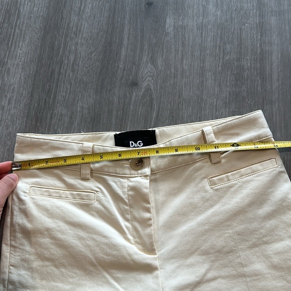 Dolce And Gabbana Cream Cotton Dress Pants - Picture 6 of 14